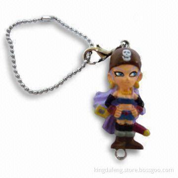 Plastic Keychain, Suitable for Mobile Phone Decorations or Promotional Gifts